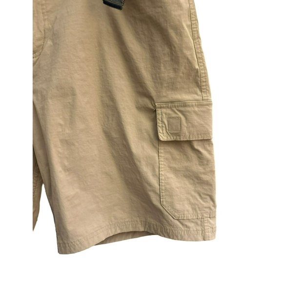 Orvis Men's Beige Cargo Shorts Size 36 Ermine Belted Multi Pocket Hiking Outdoor - Picture 2 of 5